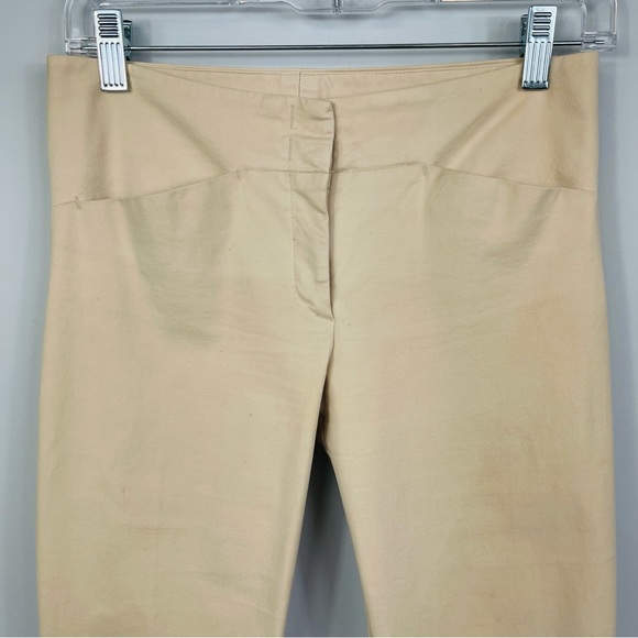 JOSEPH Sloe Straight Leg Pants Beige Cream Khaki Cotton Blend Trousers 36 4 - Picture 8 of 16